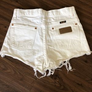 White Wrangler Denim shorts